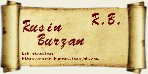 Rusin Burzan vizit kartica